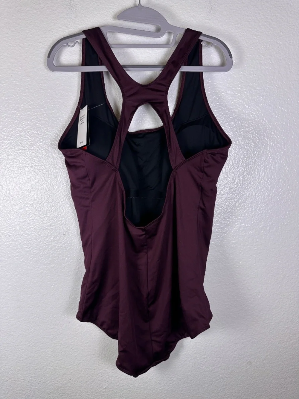 BALEAF RACERBACK UPF 50+ Wine Red Athletic One Piece Bathing Suit. Sz 3XL.